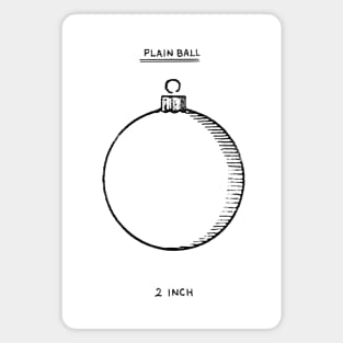 Christmas Ornament: Plain 2 inch Ball Magnet